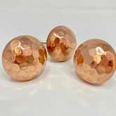 Hammered Copper Knob. Rustic, Textured Design in Rich Copper Finish for Cabinets, Drawers, & Furniture